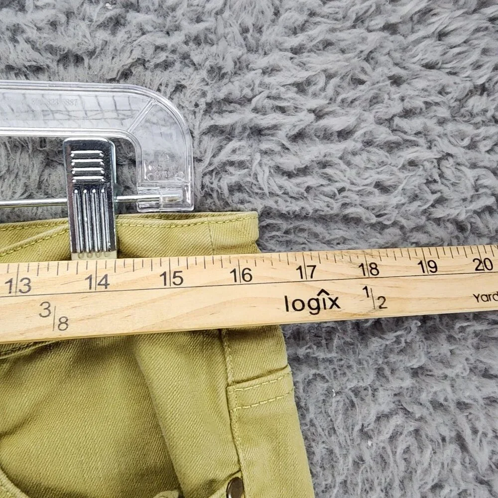 Soft Surroundings Jeans Womens Medium Petite Green Stretch Mid Straight *GUC* - Picture 3 of 11